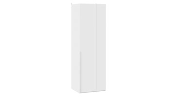 Одностворчатый угловой шкаф Порто (580) СМ-393.07.006 (Белый жемчуг/Белый софт) в Москве