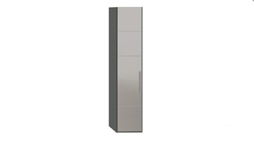Распашной шкаф Наоми с зеркальной дверью левый, цвет Фон серый, Джут СМ-208.07.02 L в Подольске