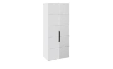 Распашной шкаф Наоми с 1 зеркальной правой дверью, цвет Белый глянец СМ-208.07.04 R в Подольске