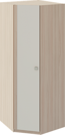 Распашной шкаф угловой Глэдис М21 (Шимо светлый/Белый текстурный) в Химках - изображение