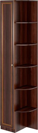 Угловой шкаф-стеллаж Беатрис М13 левый (Орех Гепланкт) в Одинцово - изображение