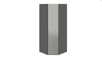 Шкаф угловой Наоми с зеркальной правой дверью, цвет Фон серый, Джут СМ-208.07.07 R в Подольске