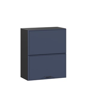 Шкаф горизонтальный на кухню 600 комбинированный Индиго ЛД 298.970.000.167, Чёрный/Тёмно-синий в Подольске