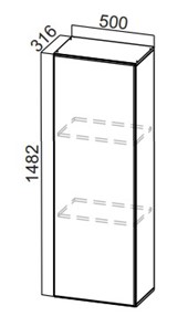 Кухонный пенал-надстройка Стайл, ПН500(912/316), МДФ в Химках