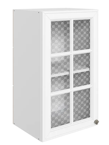 Кухонный шкаф Мишель L400 H720 (1 дв. реш.) эмаль (белый/белый) в Подольске