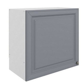 Кухонный навесной шкаф Мишель под вытяжку L600 H566 (1 дв. гл.) эмаль (белый/серый) в Химках