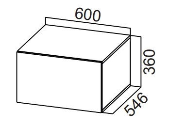 Шкаф кухонный настенный Стайл, ШГ600г/360 горизонтальный, МДФ в Химках