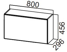 Шкаф кухонный настенный Стайл, ШГ800/456 горизонтальный, МДФ в Химках