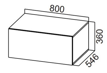 Кухонный навесной шкаф Стайл, ШГ800г/360 горизонтальный, МДФ в Подольске - предосмотр