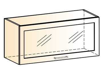 Шкаф навесной Яна L800 Н360 (1 дв. рам.) в Подольске