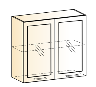 Шкаф навесной Яна L800 Н720 (2 дв. рам.) в Химках