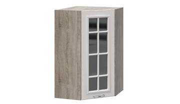 Кухонный угловой шкаф Сабрина c углом 45° со стеклом ВУ45_96-(40)_1ДРс в Серпухове