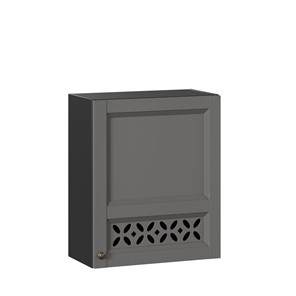 Навесной кухонный шкаф Амели-3 600 ЛД 299.350.000.031, Черный/Оникс серый в Одинцово