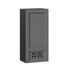 Шкаф настенный Амели-3 высокий 400 ЛД 299.420.000.041, Черный/Оникс серый в Подольске