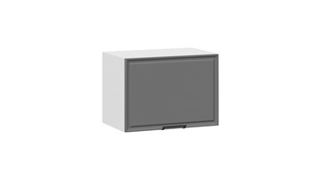 Навесной шкаф Белладжио 1В5Г (Белый, Софт графит) в Химках
