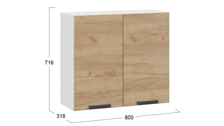 Шкаф кухонный Детройт 1В8 (Белый/Дуб Крафт золотой) в Подольске - изображение 2