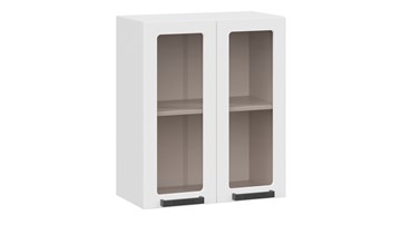 Навесной кухонный шкаф Детройт исп. 2 1В6С (Белый/Белый глянец) в Подольске