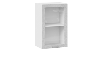 Кухонный навесной шкаф Гранита 1В45С (Белый/Бетон снежный) в Подольске - предосмотр