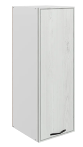 Настенный шкаф Монако L400 Н900 (1 дв. гл.), белый/дуб белый матовый в Москве
