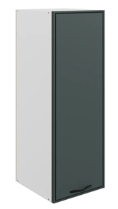 Шкаф на кухню Монако L400 Н900 (1 дв. гл.), белый/грин матовый в Подольске