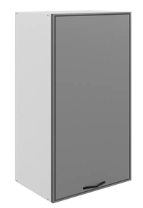 Кухонный шкаф Монако L450 Н900 (1 дв. гл.), белый/графит матовый в Подольске