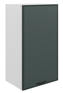 Кухонный навесной шкаф Монако L450 Н900 (1 дв. гл.), белый/грин матовый в Подольске