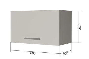 Кухонный шкаф В360, Белое гладкое Ламарти/Антрацит в Подольске
