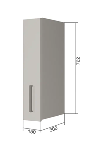 Кухонный шкаф В7 15, МДФ Меренга/Белый в Одинцово