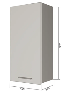Навесной кухонный шкаф В9 45, Сатин/Антрацит в Подольске