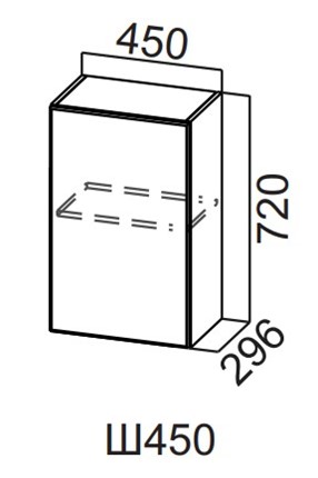 Шкаф настенный Вельвет Ш450/720 в Подольске - изображение