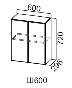 Кухонный навесной шкаф Вельвет Ш600/720 в Химках
