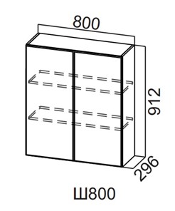 Кухонный навесной шкаф Вельвет Ш800/912 в Подольске