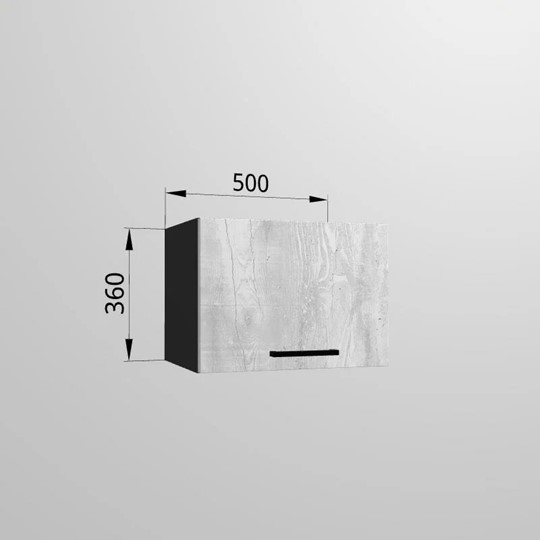 Настенный шкаф ВГ 50, Бетон пайн/Антрацит в Подольске - изображение 1