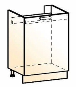 Шкаф рабочий под мойку Стоун L600 (1 дв. гл.) в Подольске