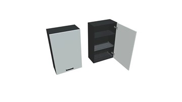 Кухонный шкаф ВС9 60, Белое гладкое Ламарти/Антрацит в Одинцово