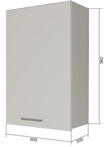 Кухонный шкаф ВС9 60, Бетон пайн/Белый в Подольске