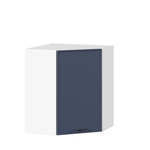 Шкаф угловой настенный Индиго ЛД 298.610.000.116, Белый/Тёмно-синий в Химках