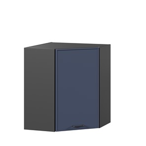 Угловой настенный шкаф Индиго ЛД 298.610.000.158, Чёрный/Тёмно-синий в Серпухове