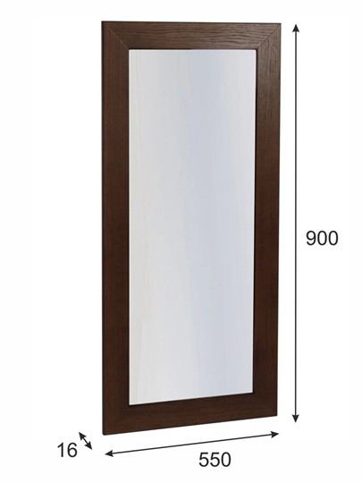 Зеркало настенное Берже 24-90 (темно-коричневый) в Подольске - изображение 3