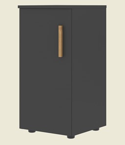 Низкий шкаф колонна с левой дверью FORTA Черный Графит FLC 40.1 (L) (399х404х801) в Химках