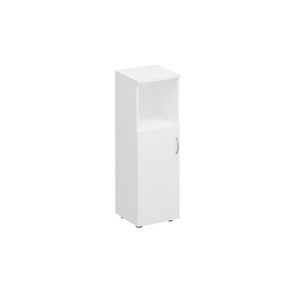 Шкаф для документов средний узкий полузакрытый Комфорт КФ, белый премиум (40x38x123) К.367 БП в Химках