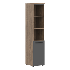 Шкаф колонка с глухой нижней дверью MORRIS TREND Антрацит/Кария Пальмира MHC 42.5 (429х423х1956) в Одинцово