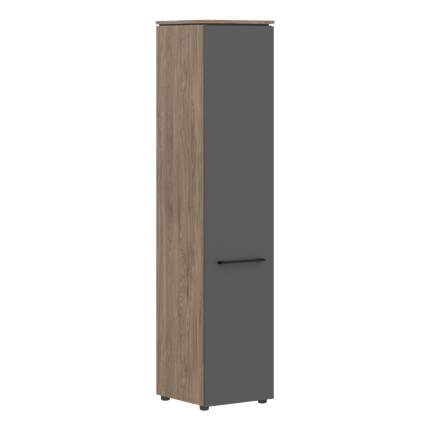 Шкаф с высокий  глухой дверью MORRIS TREND Антрацит/Кария Пальмира MHC 42.1 (429х423х1956) в Москве - изображение