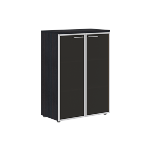 Шкаф средний со стеклянными  дверьми XTEN Дуб Юкон XMC 85.7 (850х410х1165) в Химках