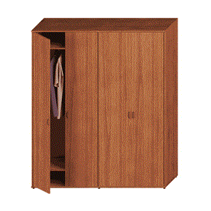 Шкаф в офис комбинированный Престиж, одежда/закрытый, темный орех, 175x46x203, Исп.59 в Одинцово