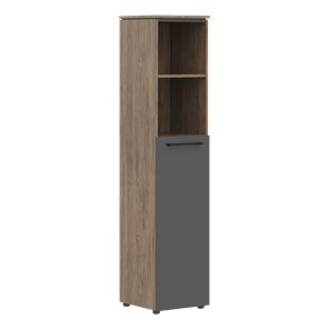 Шкаф колонка с глухой средней дверью MORRIS TREND Антрацит/Кария Пальмира MHC 42.6 (429х423х1956) в Химках