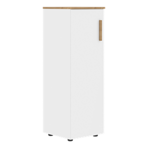 Средний шкаф колонна с глухой дверью левой FORTA Белый-Дуб Гамильтон  FMC 40.1 (L) (399х404х801) в Москве