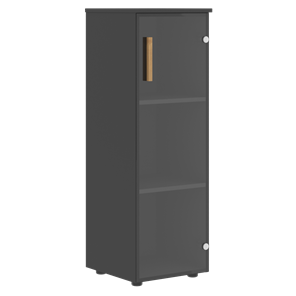 Шкаф колонна средний со стеклянной правой дверью FORTA Черный ГрафитFMC 40.2 (R) (399х404х801) в Подольске