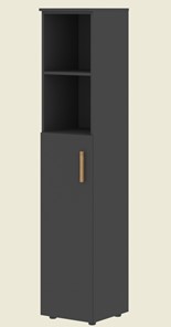 Высокий шкаф с глухой средней дверью  левой FORTA Черный Графит  FHC 40.6 (L) (399х404х1965) в Одинцово