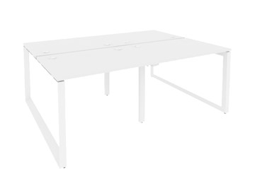 Офисный стол на металлокаркасе O.MO-D.RS-4.1.8, Белый/Белый бриллиант в Одинцово